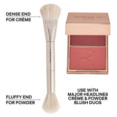PATRICK TA Dual Ended precision face Blush Brush
