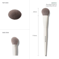 Morphe M204 Rounded Cream & Liquid Blush Brush