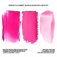PATRICK TA Barbie Blush Duo and Lip Plumper Set