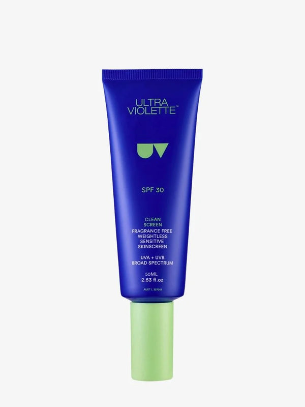 Ultra Violette Clean Screen SPF 30 Fragrance Free Weightless Gel SKINSCREEN 50ml