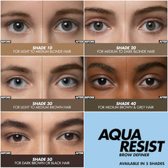 Makeup forever Aqua Resist Brow Definer Precision Brow Pencil shade #50 dark brown