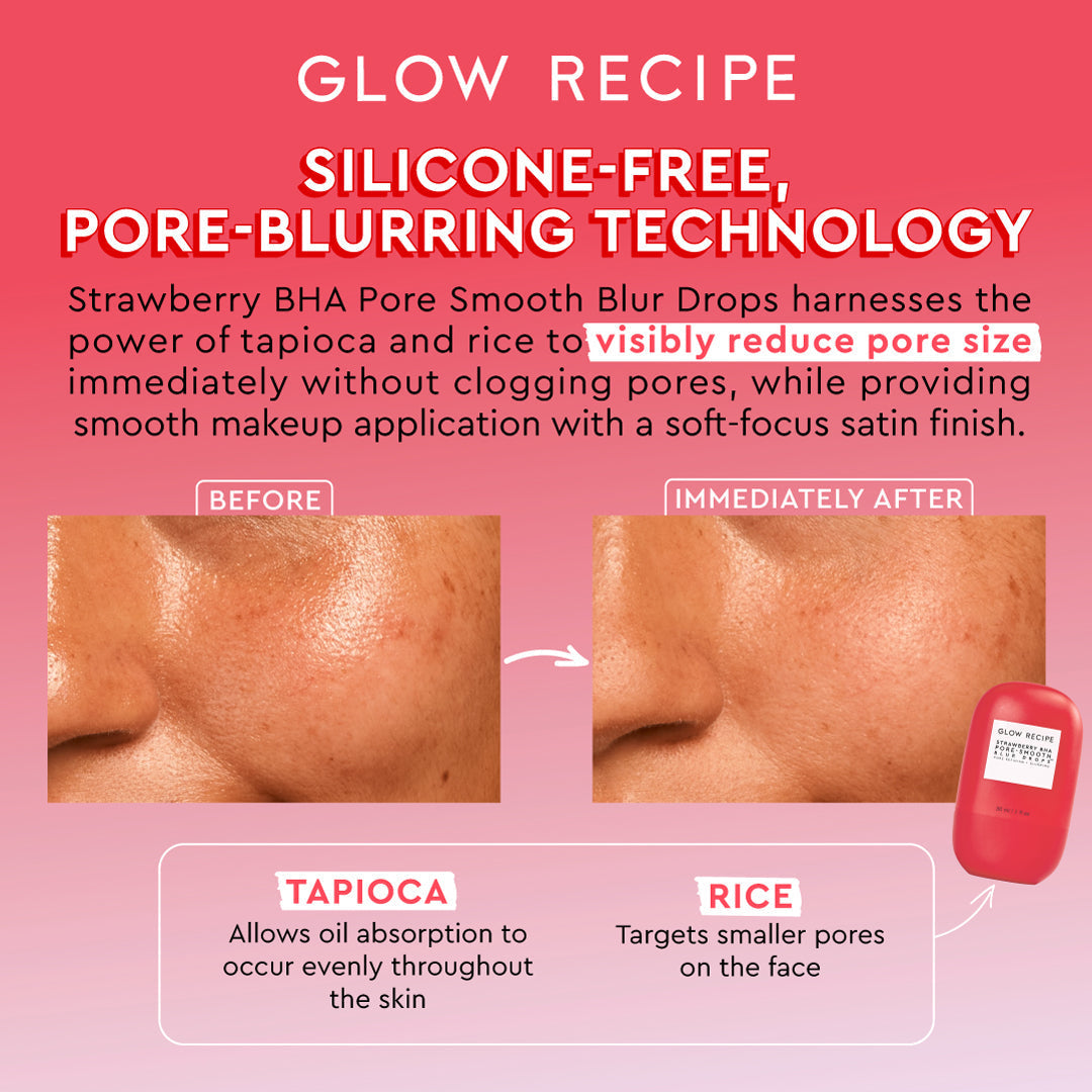 Glow Recipe Strawberry BHA Pore-Smooth Blur Drops Enchanted Belle Pakistan