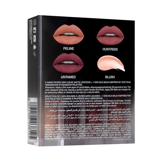 Huda Beauty Liquid Matte Minis Wild Lipstick Set