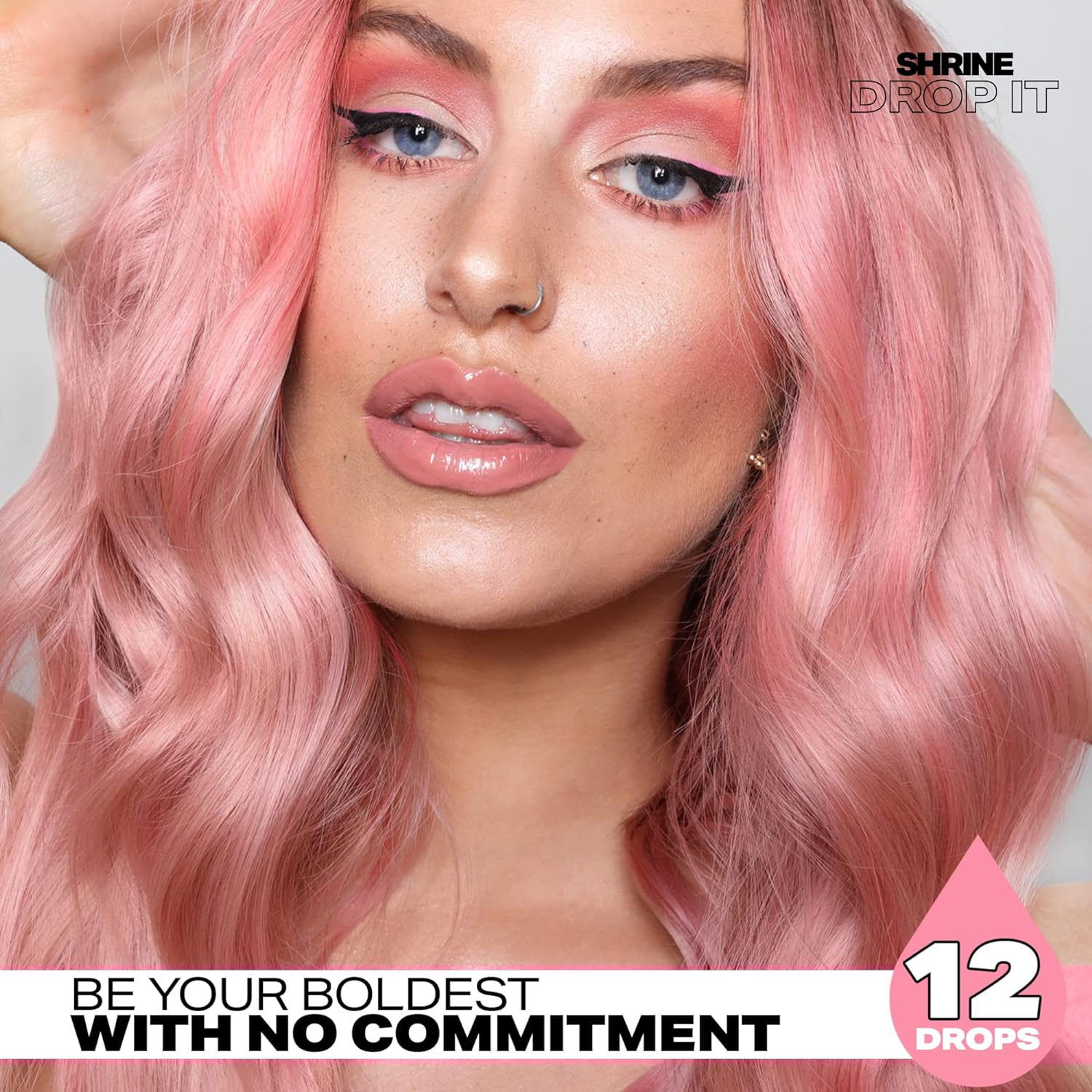 Shrine Drop It Temporary Hair Color - Mix Dye With Conditioner - Create Unique Shades - Semi-Permanent Bright Colors 20ML Enchanted Belle Pakistan