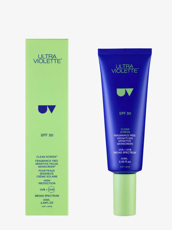 Ultra Violette Clean Screen SPF 30 Fragrance Free Weightless Gel SKINSCREEN 50ml